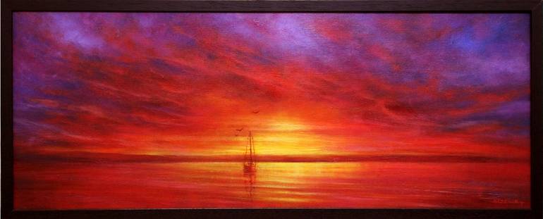 Original Impressionism Seascape Painting by Stella Dunkley