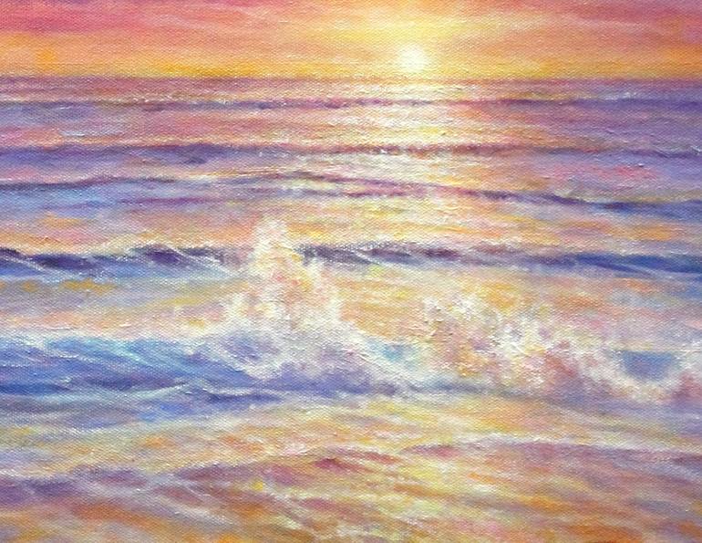 Original Impressionism Seascape Painting by Stella Dunkley