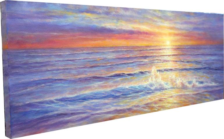 Original Impressionism Seascape Painting by Stella Dunkley