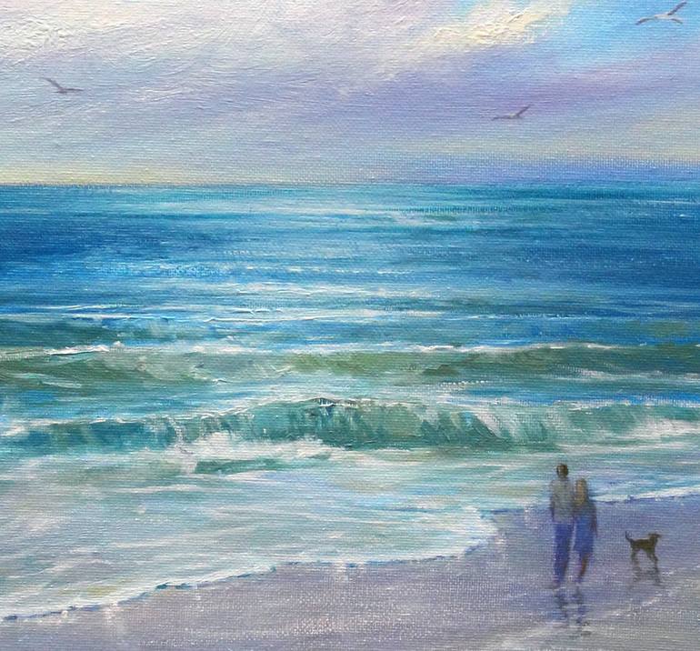 Original Impressionism Seascape Painting by Stella Dunkley