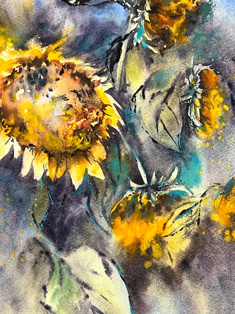 Original Impressionism Floral Painting by Yana Ivannikova