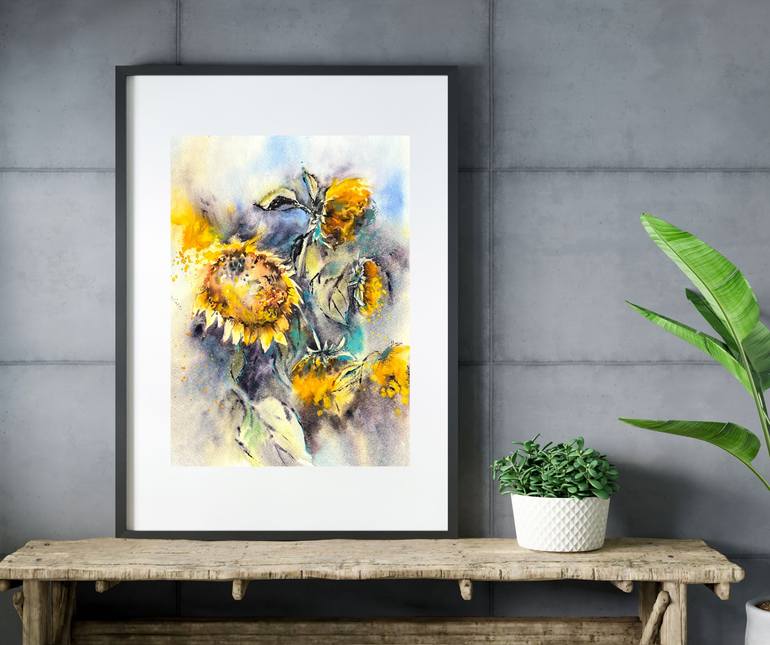 Original Impressionism Floral Painting by Yana Ivannikova