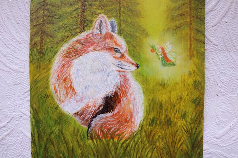 Original Figurative Animal Painting by Nadiia Morokhovets