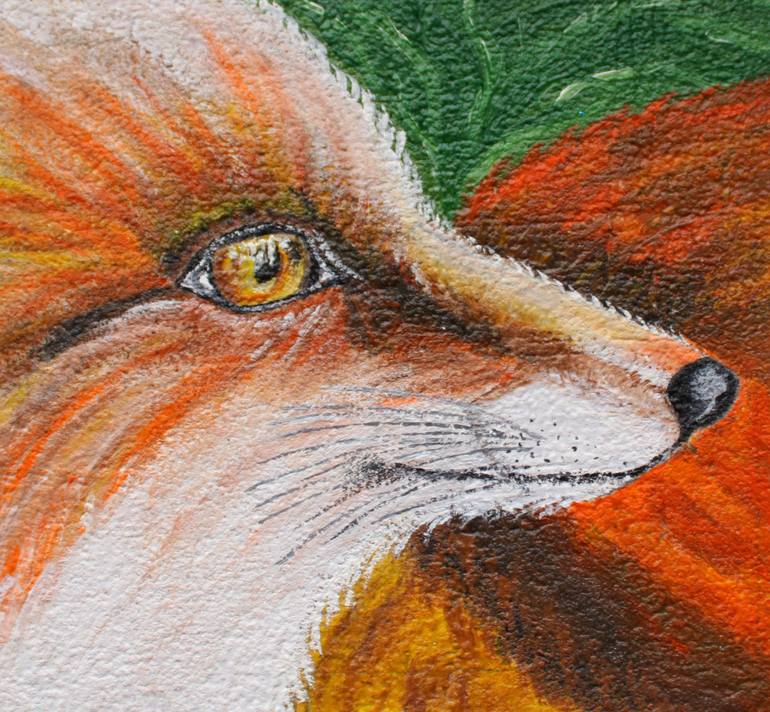 FANTASY RED FOX ART fox abstract art fox related gifts art of fox the fox  painting