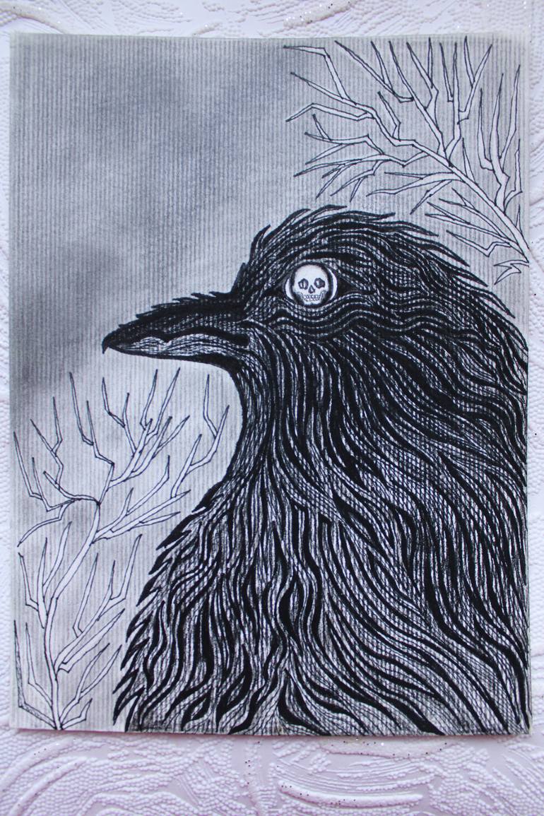 Original Figurative Animal Drawing by Nadiia Morokhovets
