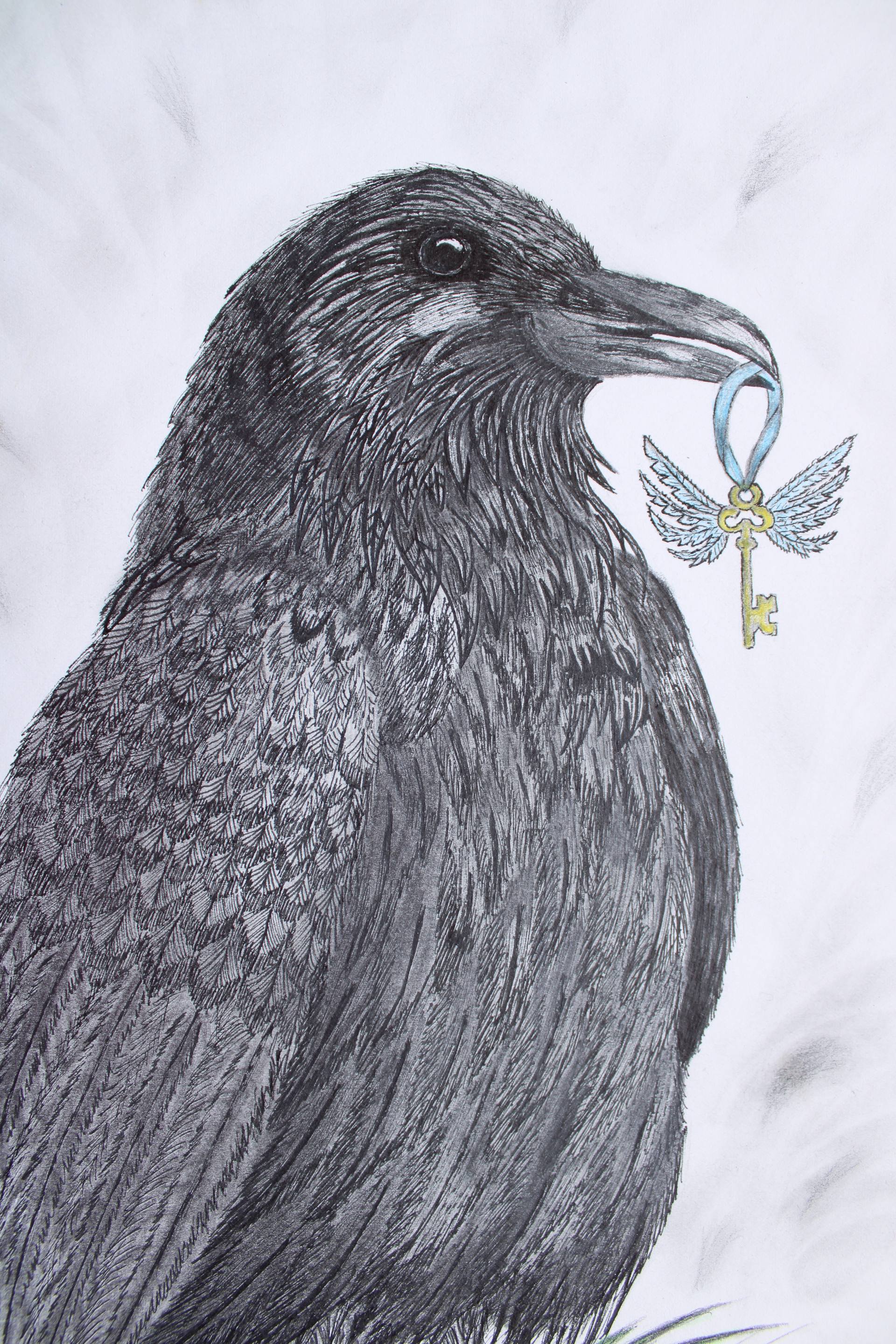 Crow Ink Crows original inked art montage - munimoro.gob.pe