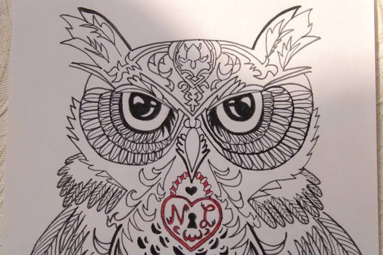 Original Figurative Animal Drawing by Nadiia Morokhovets