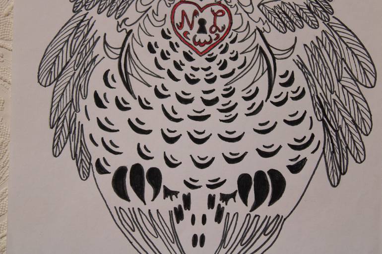 Original Figurative Animal Drawing by Nadiia Morokhovets