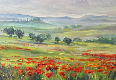 Red poppies. Toscana thumb
