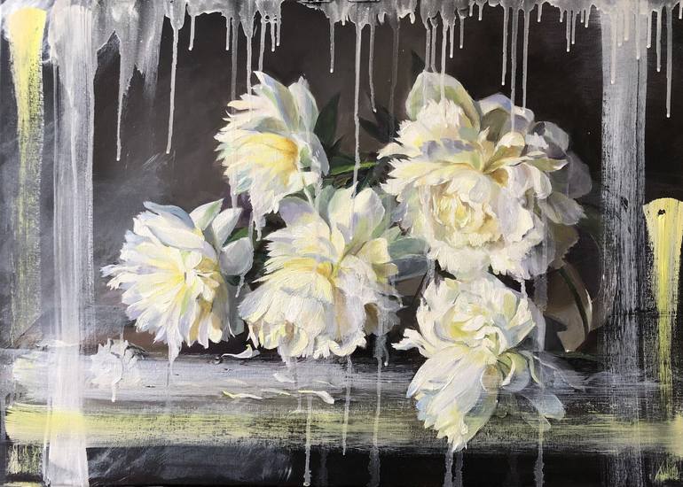 Original Floral Painting by Anastasiya Kharchenko