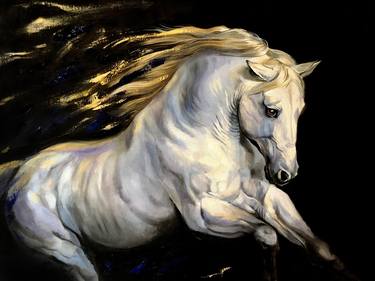 Original Expressionism Horse Paintings by Anastasiya Kharchenko