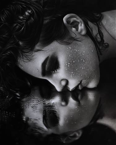 Original Photorealism Women Drawings by Mariam Darchiashvili