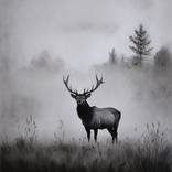 Deer Drawing by Mariam Darchiashvili