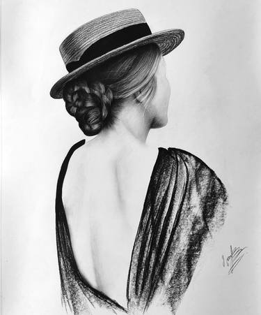 Print of Realism Women Drawings by Mariam Darchiashvili