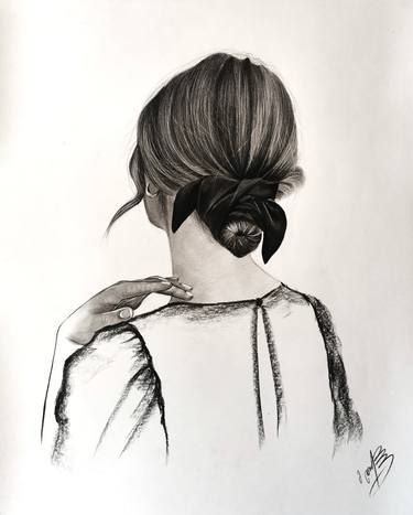 Print of Realism Women Drawings by Mariam Darchiashvili