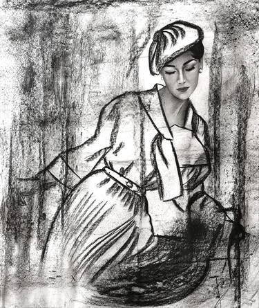 Original Abstract Women Drawings by Mariam Darchiashvili