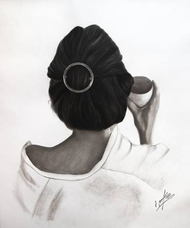 Print of Realism Women Drawings by Mariam Darchiashvili