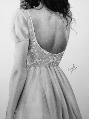 Print of Photorealism Women Drawings by Mariam Darchiashvili