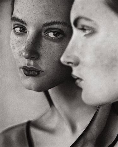 Print of Photorealism Women Drawings by Mariam Darchiashvili