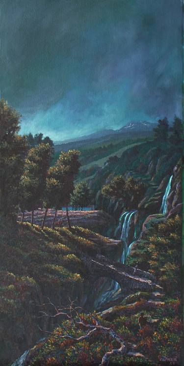 Original Figurative Landscape Paintings by Jónathan Daza