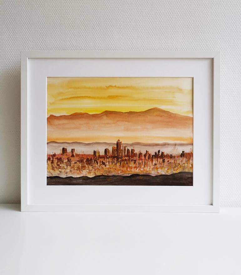 Original Illustration Landscape Painting by Alyona Kazakova