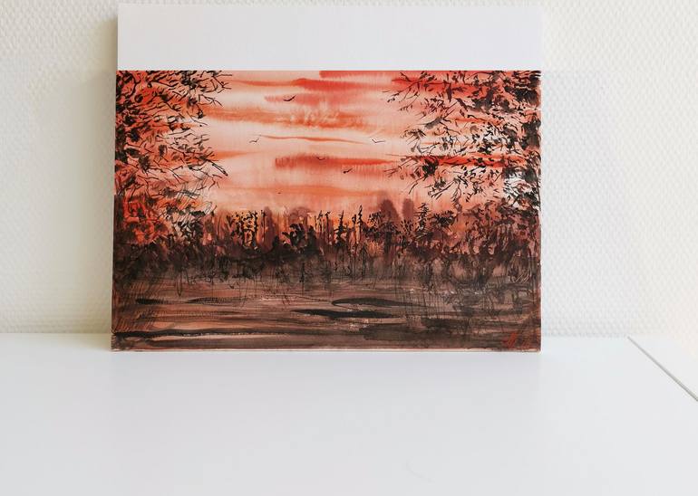Original Abstract Landscape Painting by Alyona Kazakova