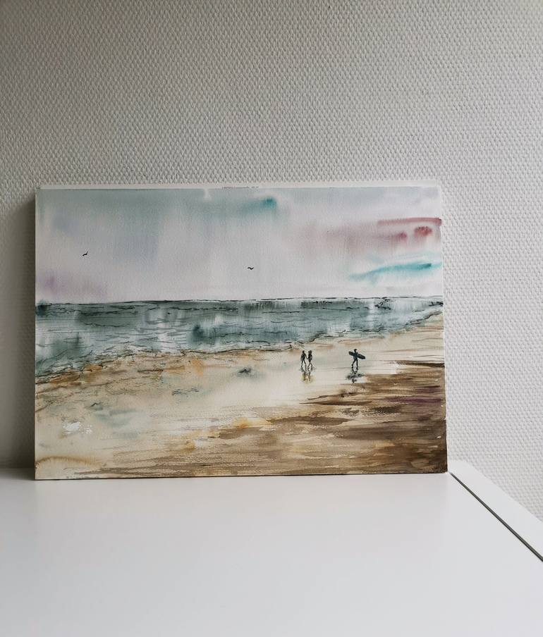 Original Realism Beach Painting by Alyona Kazakova