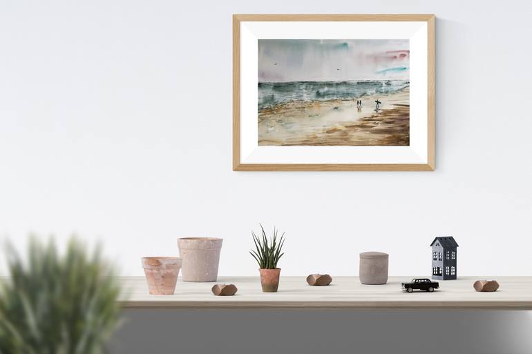 Original Realism Beach Painting by Alyona Kazakova