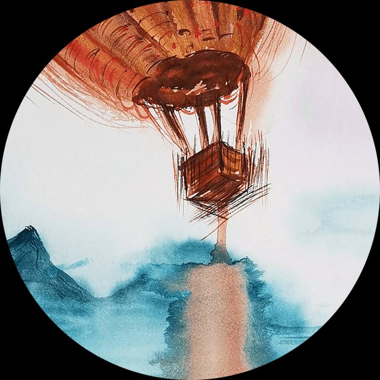 Original Illustration Landscape Painting by Alyona Kazakova