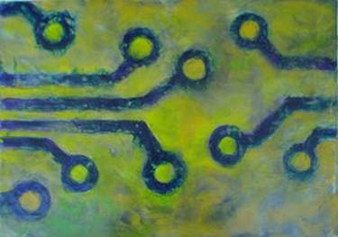 Original Fine Art Abstract Painting by Esther Fuldauer