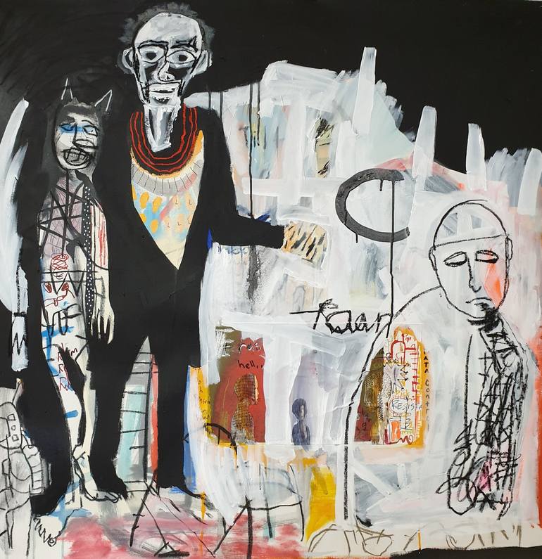 Original Pop Culture/Celebrity Painting by Marc Rayner | Abstract Expressionism Art on Canvas | "From New York to Berlin, they've just got that kind o