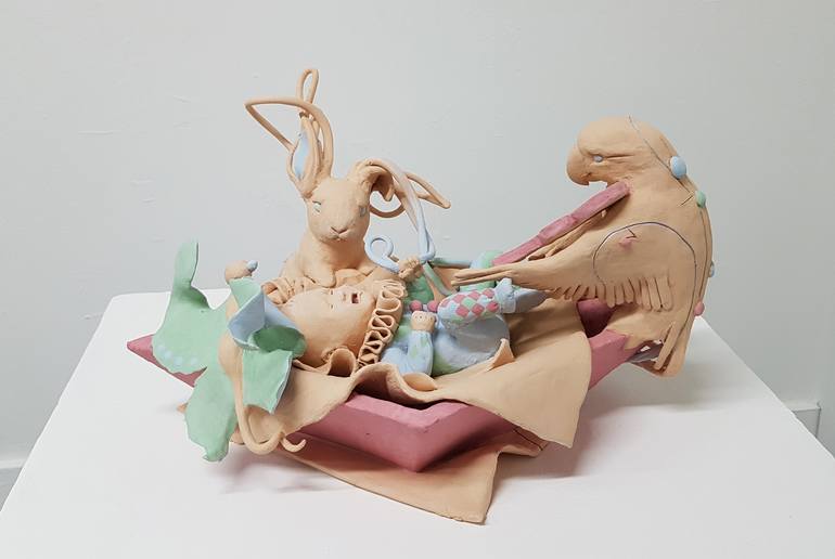 Original Figurative Fantasy Sculpture by Karolina Baublyte