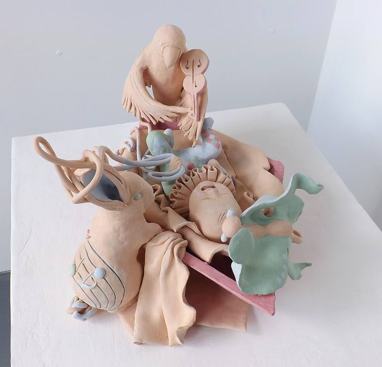Original Figurative Fantasy Sculpture by Karolina Baublyte