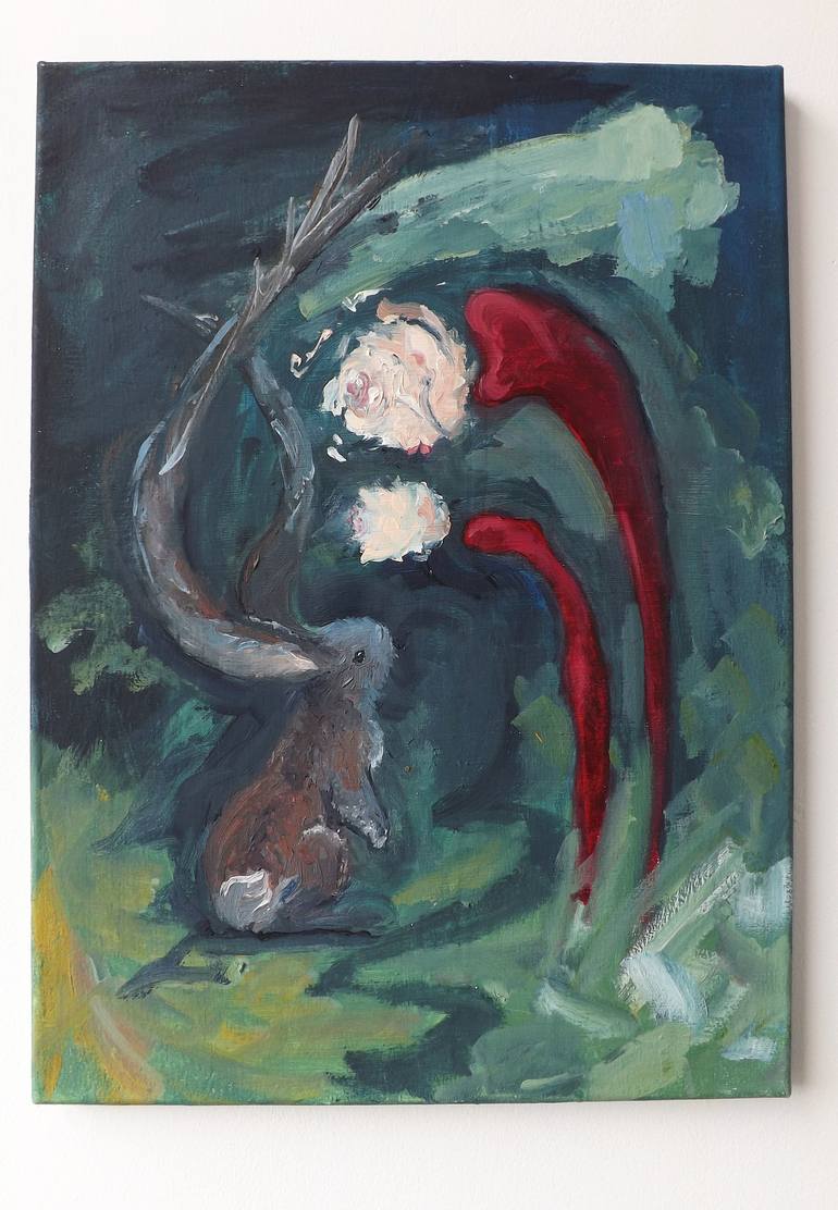 Original Expressionism Fantasy Painting by Karolina Baublyte