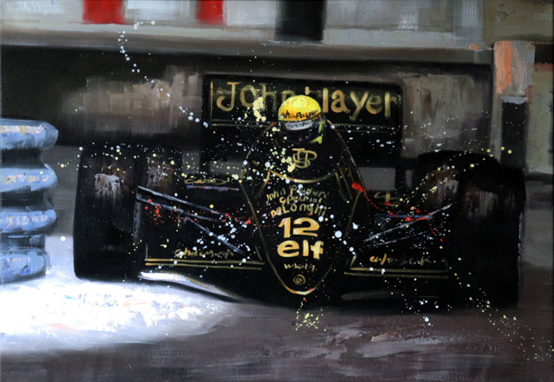 Ayrton Senna John Player Special Lotus Renault 97T #12 Painting by 