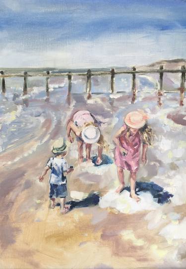 Print of Impressionism Beach Paintings by Minna George