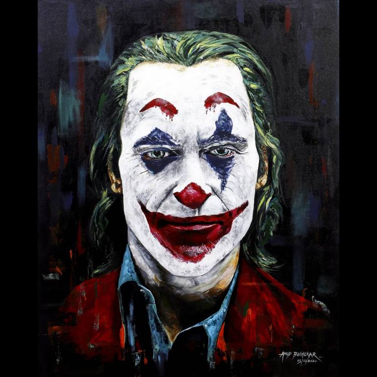 Joker Painting For Sale Painting by Amod Belhekar | Saatchi Art
