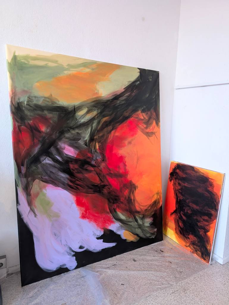 Original Abstract Expressionism Abstract Painting by Simon Saglamoglu