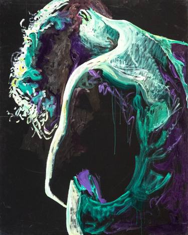 Original Expressionism Nude Painting by Emanuela Volpe