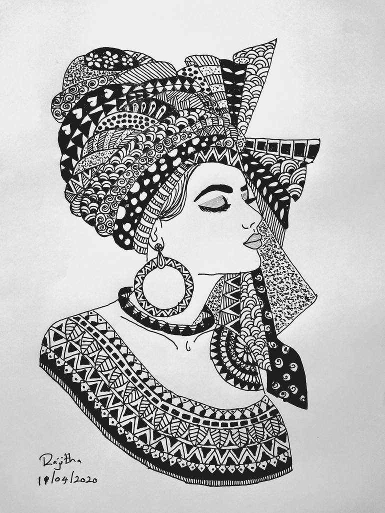 Woman's Style Drawing by Rajitha Weeramanthri | Saatchi Art