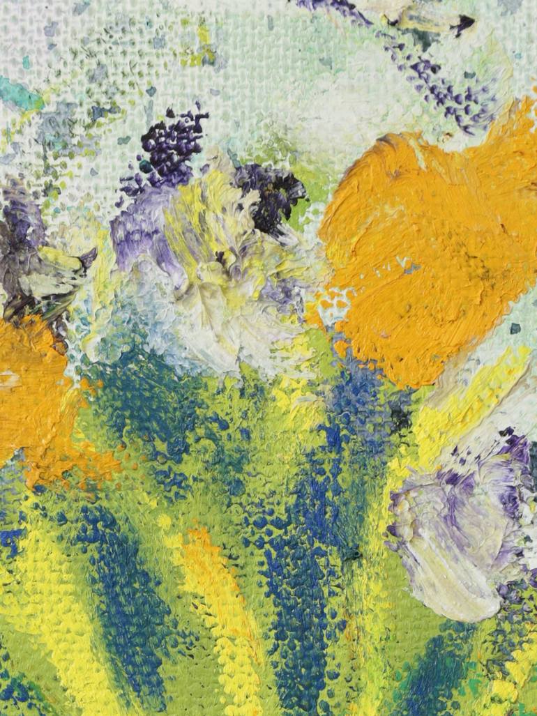 Original Abstract Floral Painting by Simon Findlay