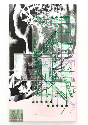 Saatchi Art Artist Frida Penelope Claire Ortgies-Tonn; Collage, “Überkodierung I” #art