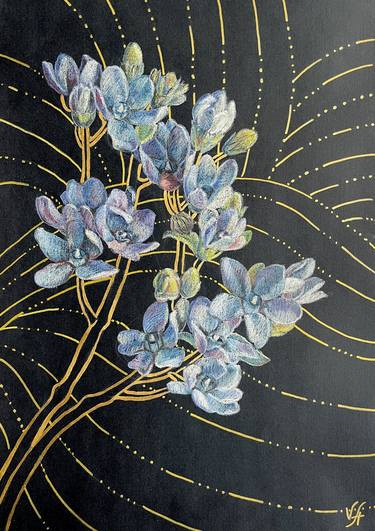 Original Abstract Floral Drawings by Alona Vakhmistrova