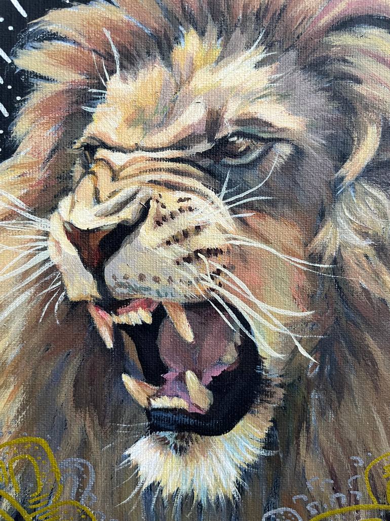 Original Abstract Animal Painting by Alona Vakhmistrova