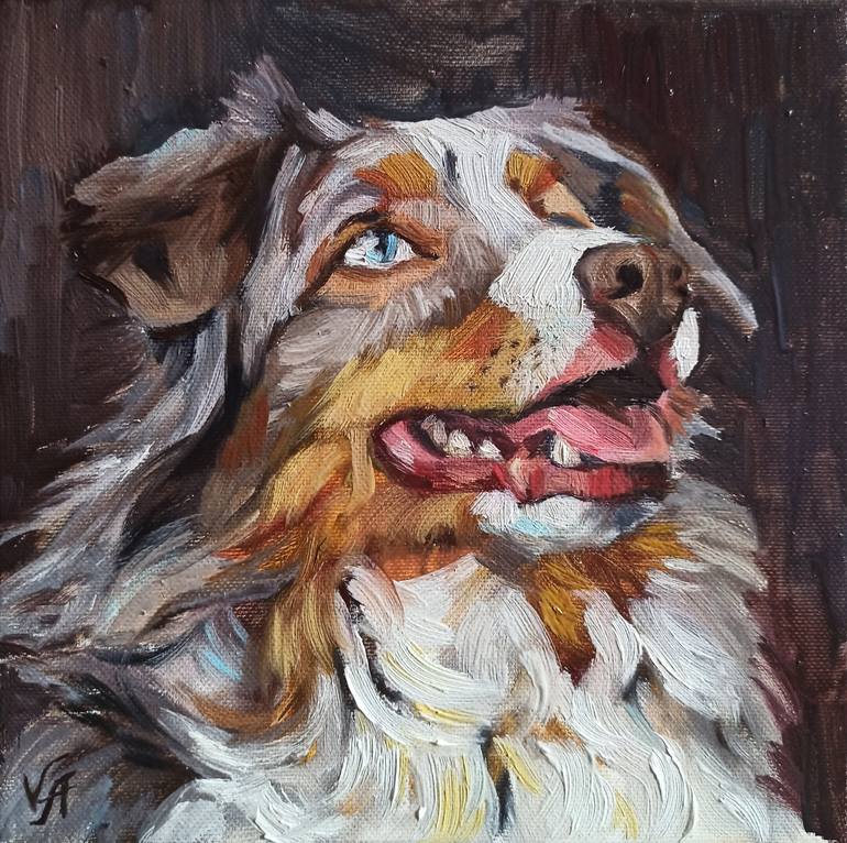 Chiefs Dog — Ashley Corbello Art - Kansas City Pet Portrait Paintings