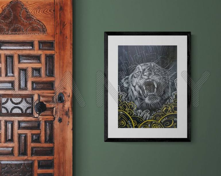 Original Art Deco Animal Drawing by Alona Vakhmistrova