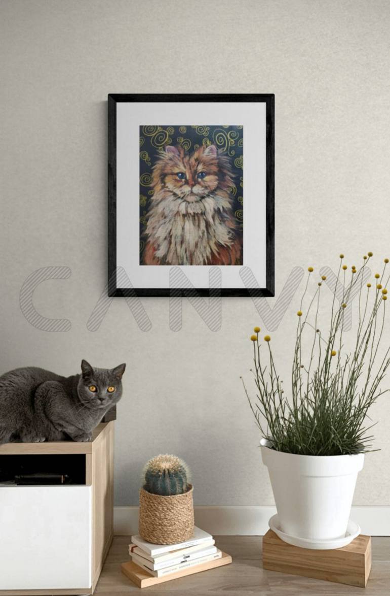 Original Art Deco Animal Painting by Alona Vakhmistrova