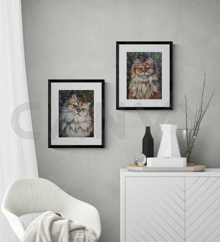 Original Art Deco Animal Painting by Alona Vakhmistrova