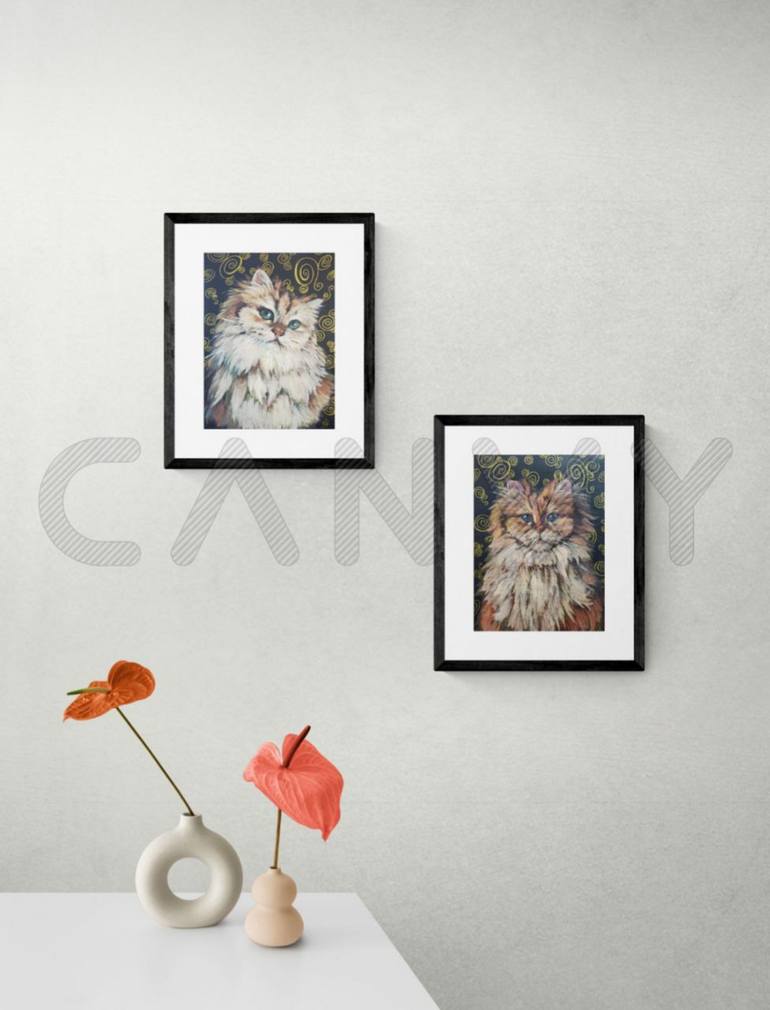 Original Art Deco Animal Painting by Alona Vakhmistrova