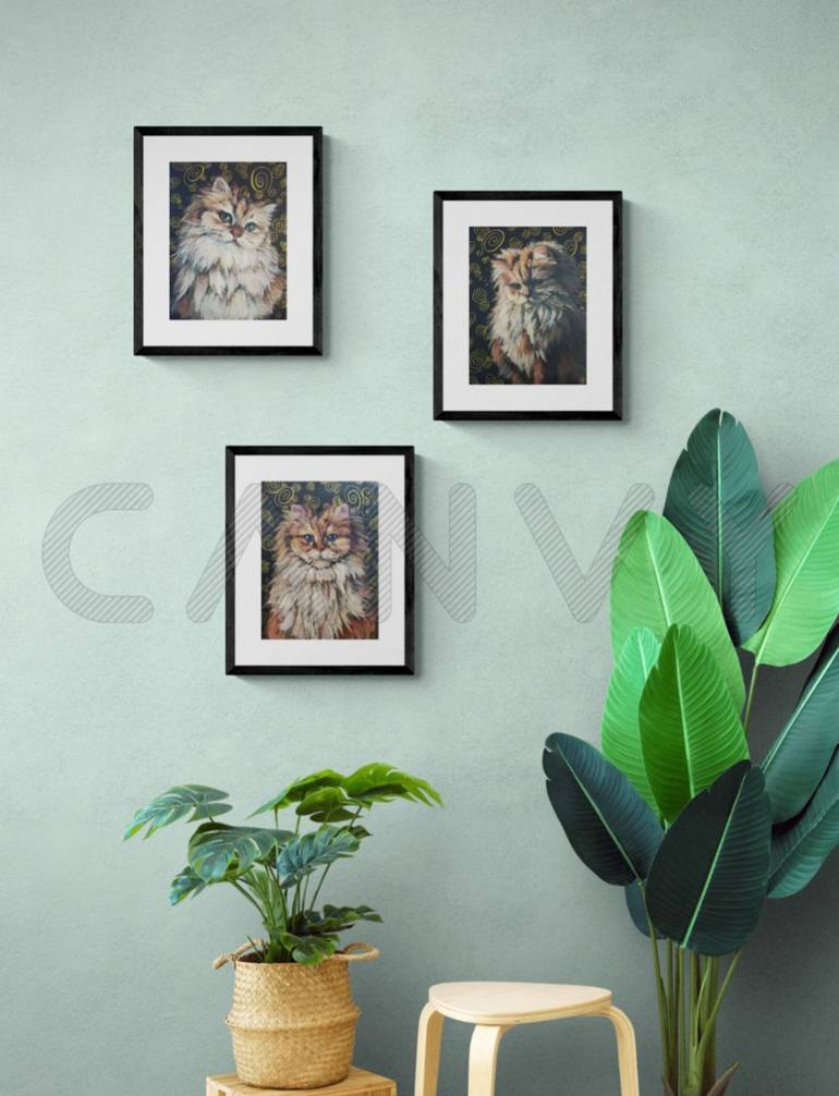 Original Art Deco Animal Painting by Alona Vakhmistrova